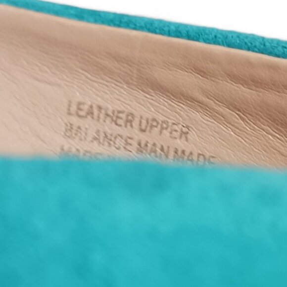 Le Chateau  Teal Suede Platform Peep Toe Stiletto Heels  Size  8 - Picture 11 of 13